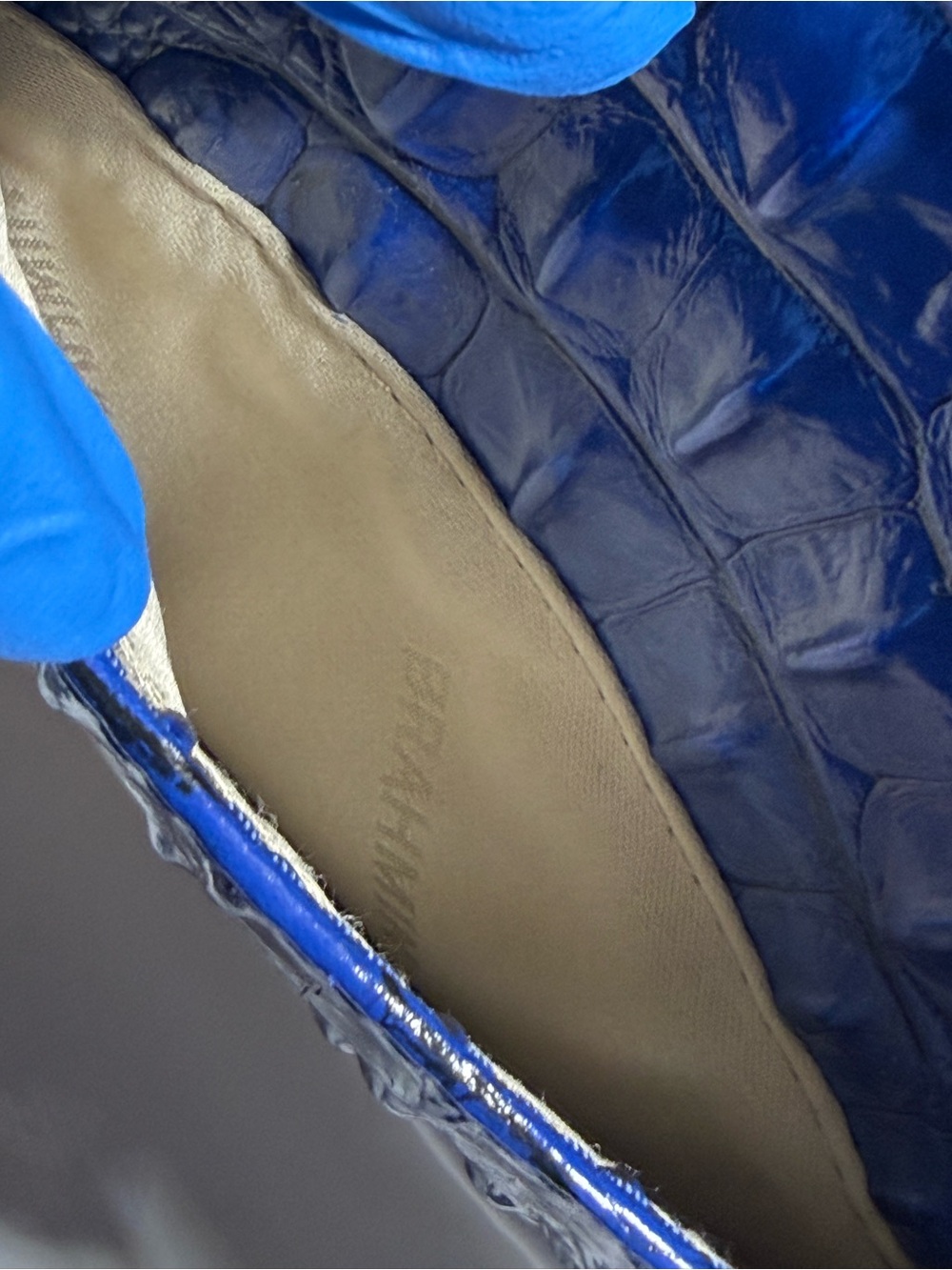 Brahmin Medium Asher Blue Viper Ombre Melbourne Genuine Leather NWT - Picture 12 of 16